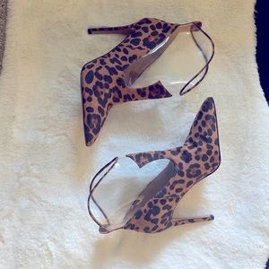 Lovely leopard print heeled boots